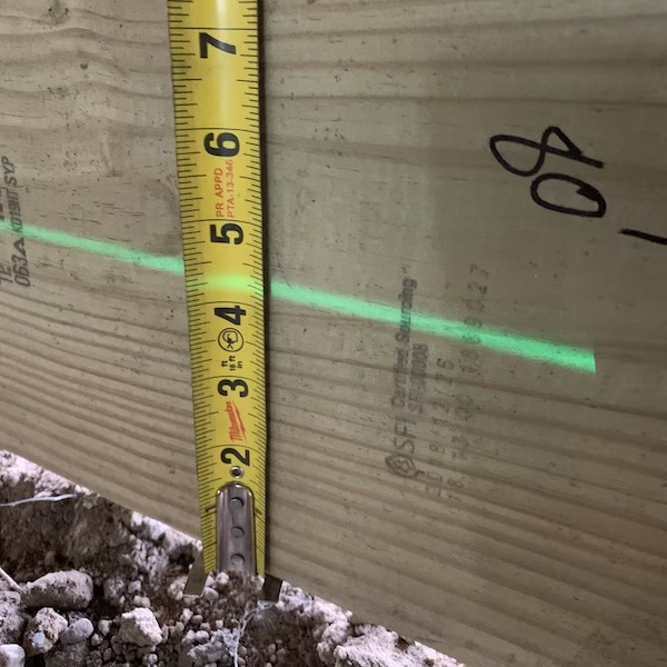 Hilti PM 30-MG beam projection at 80 feet