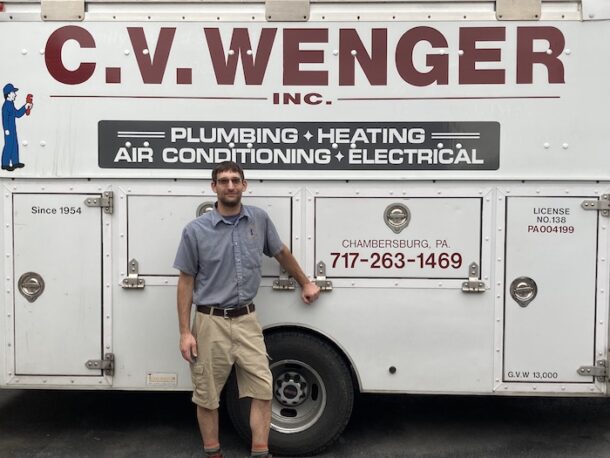 Chase Wenger, C.V. Wenger Inc. plumbing, heating, electrical, air conditioning, HVAC, trades, Master Plumber