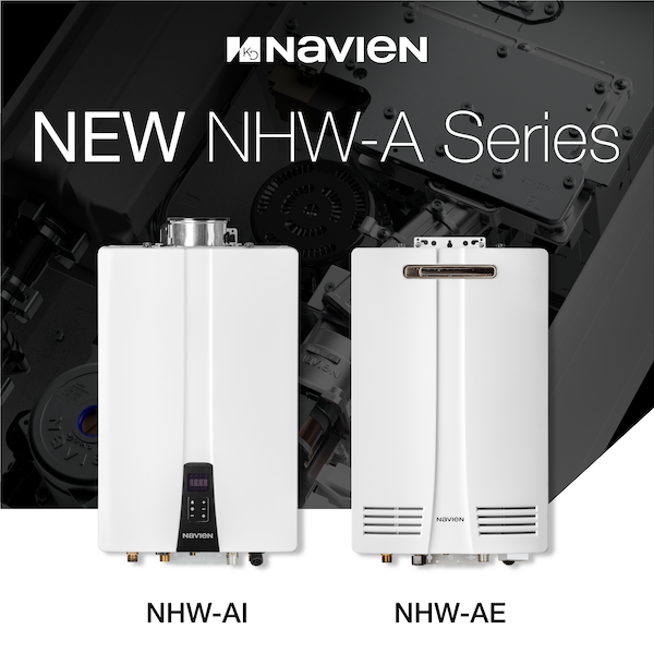Navien, Navien tankless, tankless water heaters, water heaters, water heating, NHW-A non-condensing tankless water heater, plumbing